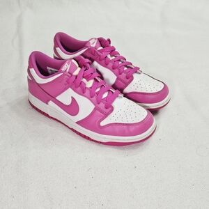 Nike Dunk Low Active Fuchsia Pink/White Youth Size 7